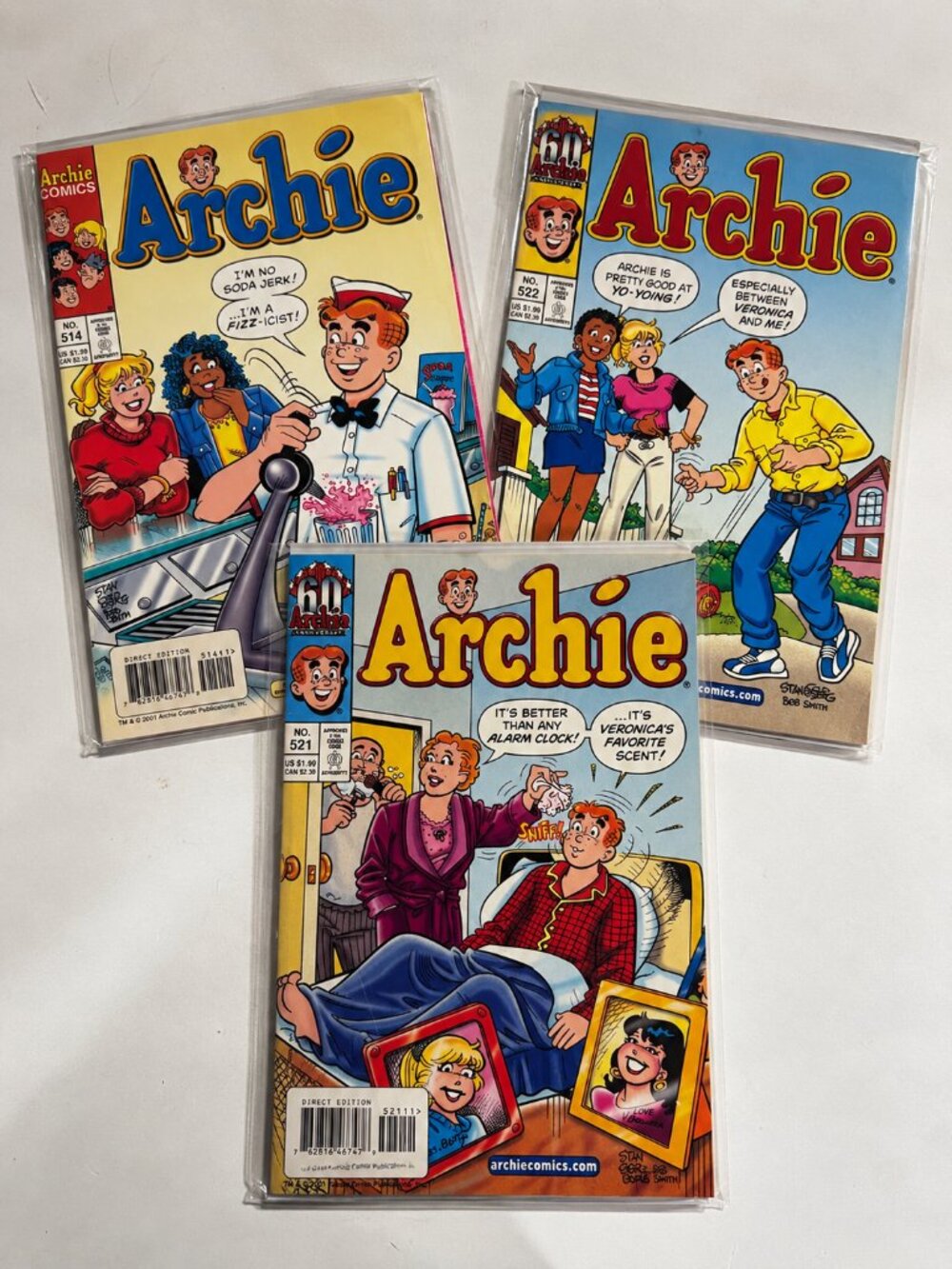 Lot of 3 / Archie Comics No. 514 522 521 / Betty Veronica Riverdale
